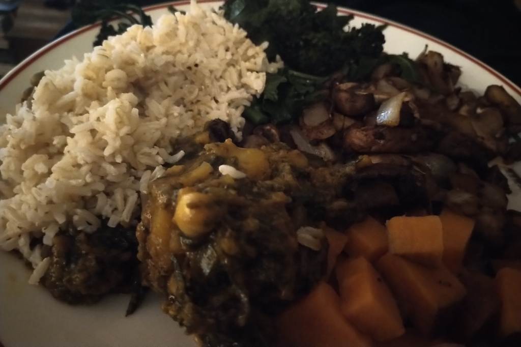 Assortment of Indian and other vegetables with protein