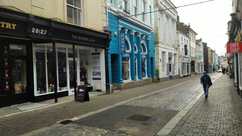 View of Church Street from corner towards Poly with Fudge pantry on lef