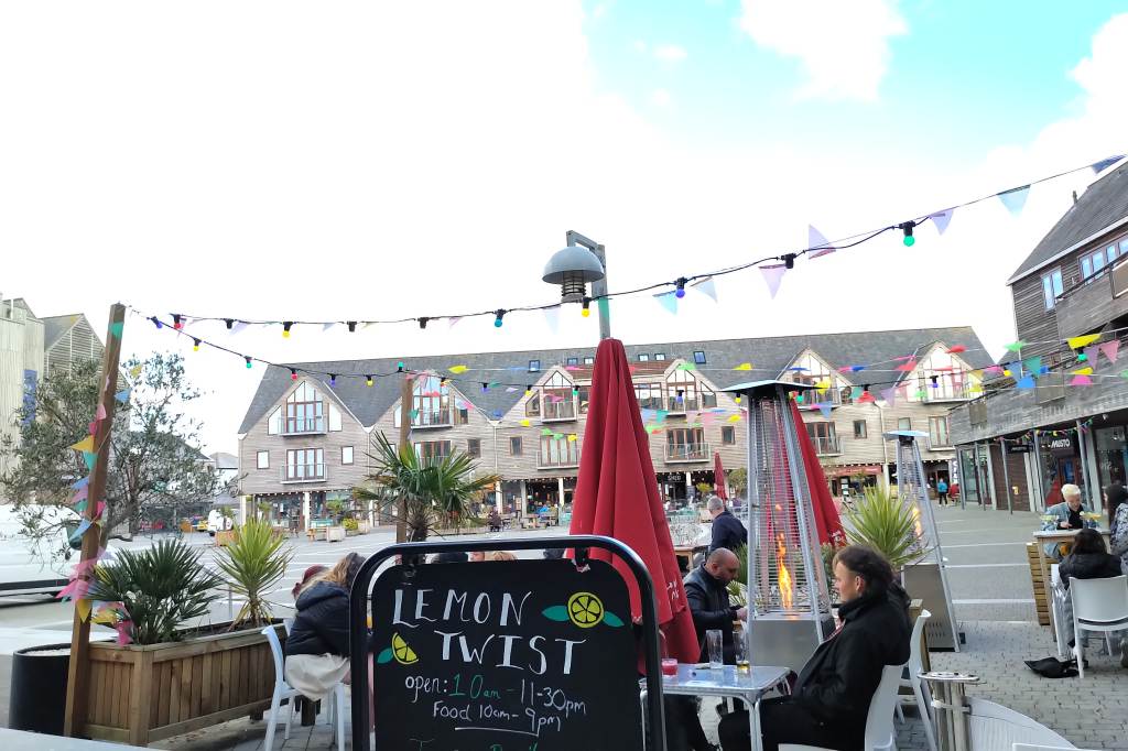 Lemon Twist sitting outside in Events Square - to become non-events square